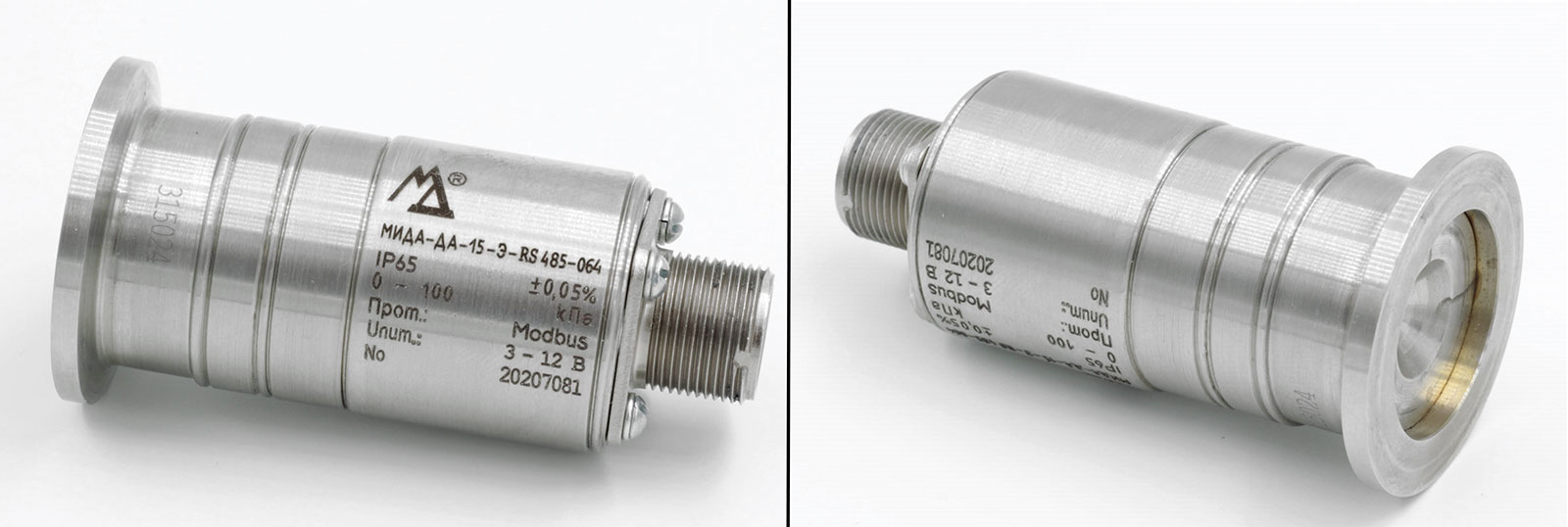 Standard absolute pressure transducer MIDA-DA-15-S with KF25 flange.